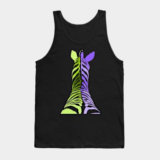 Colourful zebra digital illustration Tank Top